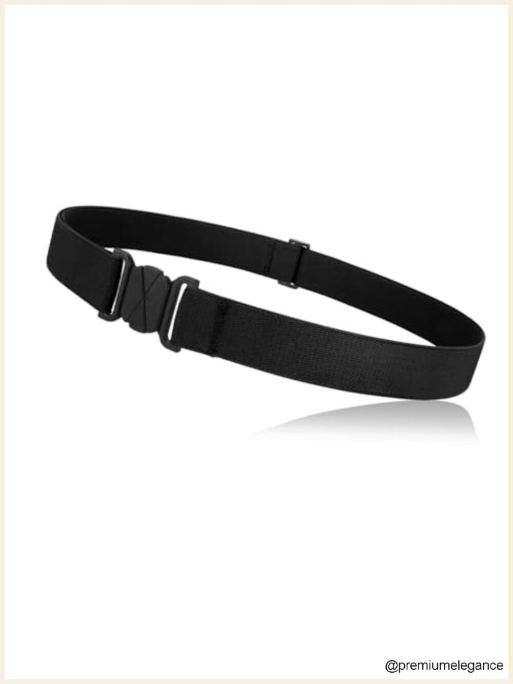 No Show Stretch Belt Flat Buckle Elastic Web Belt for Jeans Pants Dresses